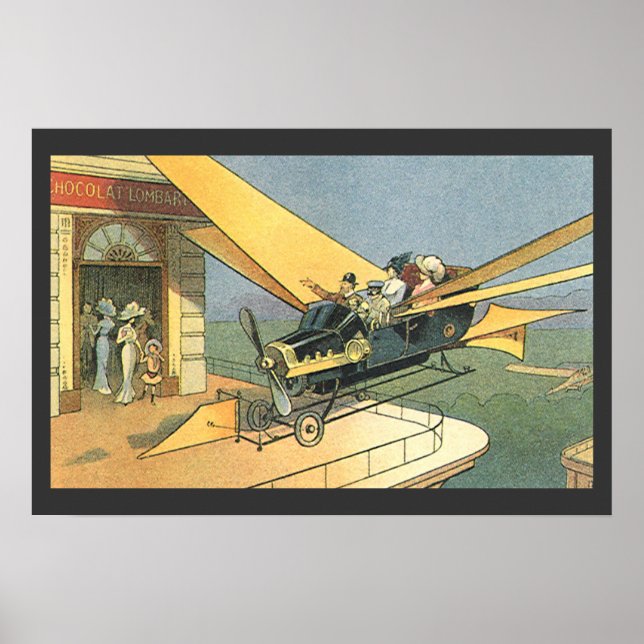 Vintage Science Fiction Steampunk Cabriolet Poster (Framsidan)