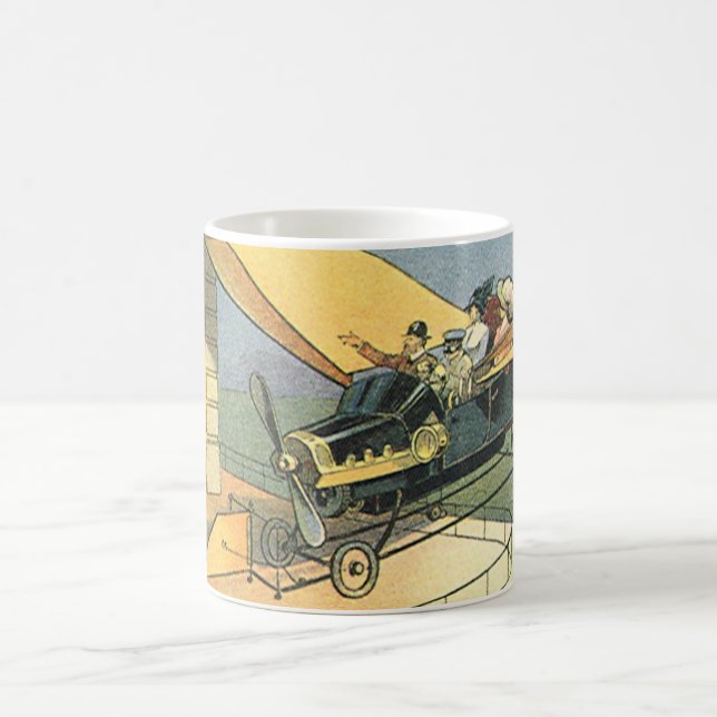 Vintage Science fiction Steampunk Konvertibel bil Kaffemugg (Center)
