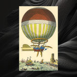 Vintage Science fiction Steampunk Luftballong Poster<br><div class="desc">Vintage illustration Viktorianska Science fiction-futuristiskans färd och transport ångpunktsbild. En luftballong (ett dirigibelt) där vingar flyger över havet med fraktaser. Ett slott finns på land och en folkmassa finns på kusten vid havet. En framtidskonstruktion för den klassiska tecknaden bok.</div>