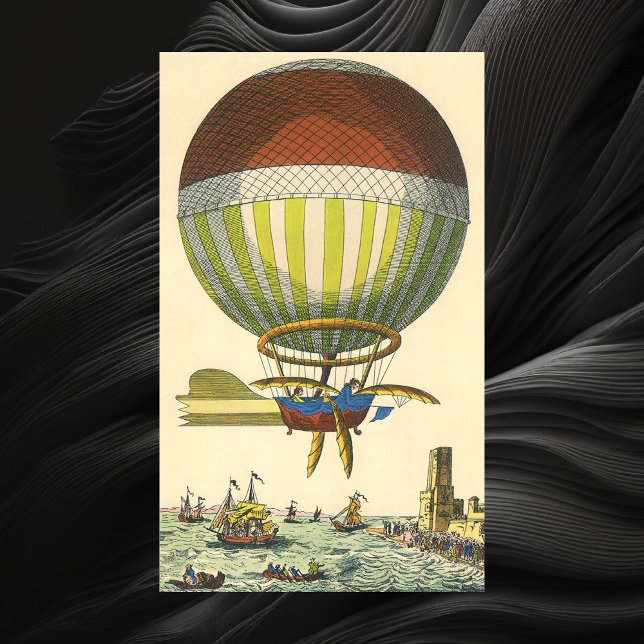 Vintage Science fiction Steampunk Luftballong Poster (Skapare uppladdad)