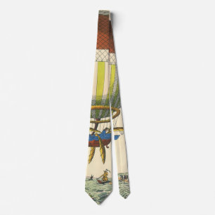 Vintage Science Fiction Steampunk Varm Luft Ballon Slips