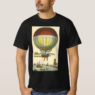 Vintage Science Fiction Steampunk Varm Luft Ballon T Shirt