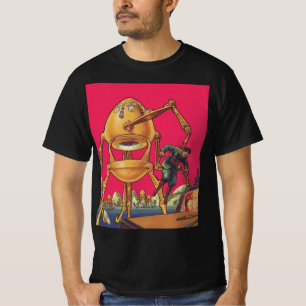 Vintage Science Fiction Utomjording Robot Fångar M Tee