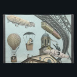 Vintage Science fiction, Victorian Steam Punk City Bordstablett<br><div class="desc">Vintagens illustration av resor och bilden av science fiction i transport futuristiska,  som ger människor som färdas med styva,  blåsor,  luftballonger,  ett omvänt tåg och en omvänd bil i en Victoriansk ångpunk i stadsmetropolscenen.</div>