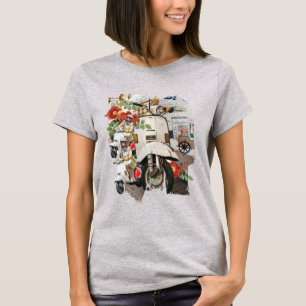 Vintage Scooter Collage T-Shirt
