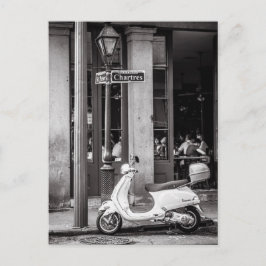 Vintage Scooter vykort | Gamla skotrar | Paris