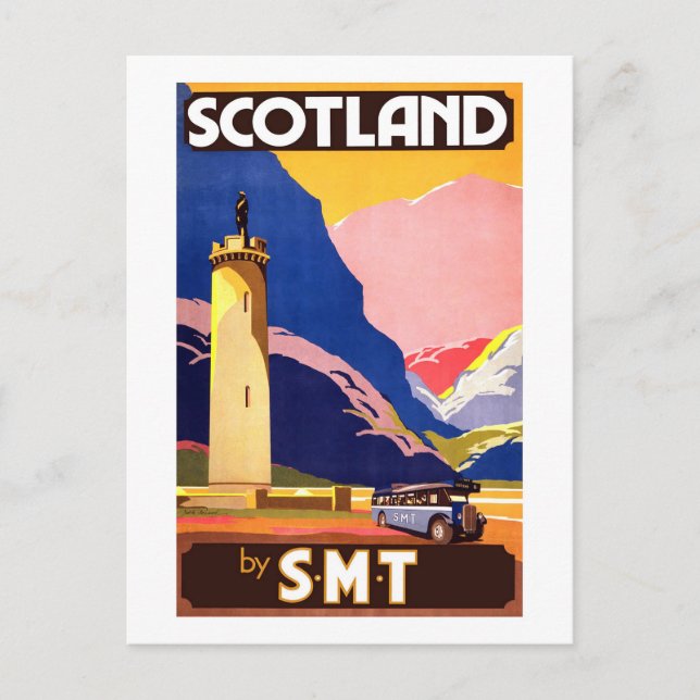 Vintage Scotland by SMT Travel Postcard Vykort (Framsida)