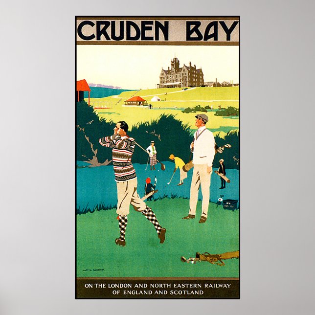 Vintage Scotland Golf Poster (Framsidan)