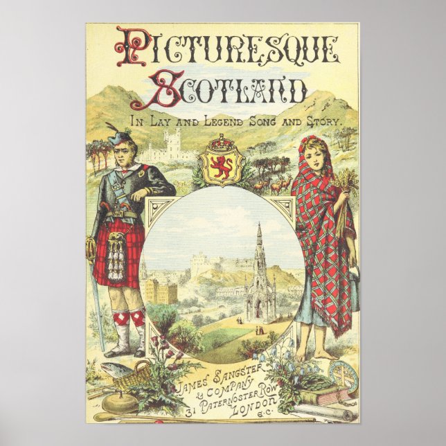 Vintage Scotland Tourist Poster (Framsidan)