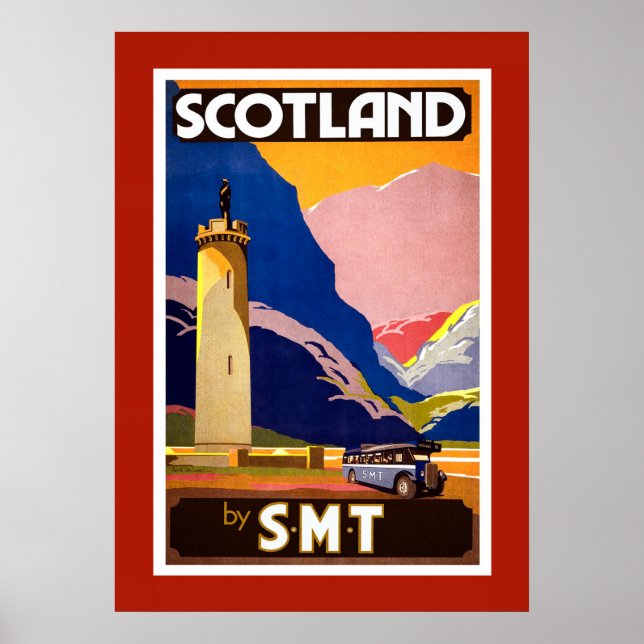 Vintage Scotland Travel Poster (Framsidan)
