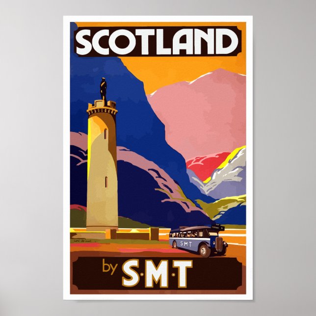 Vintage Scotland Travel Poster (Framsidan)