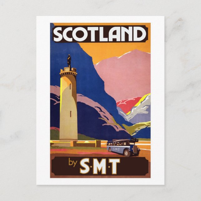 Vintage Scotland Vykort (Framsida)