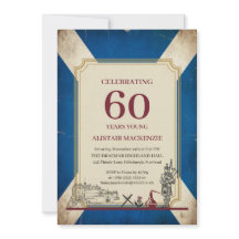 Vintage Scottish Flag Saltire 60th Birthday