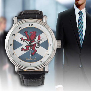 Vintage Scottish Flagga, Lejon & Scotland/mode Wa Armbandsur