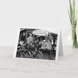 Vintage Scottish Golfing Helgdag Card Helgkort