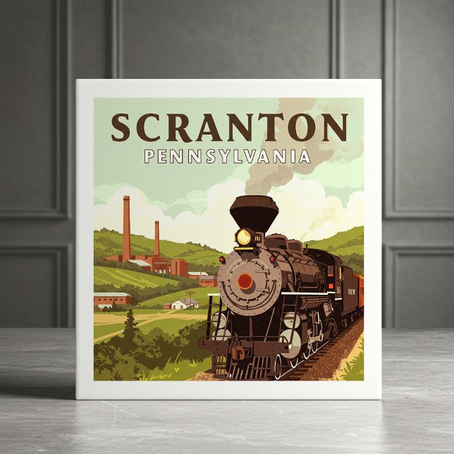 Vintage Scranton Pennsylvania Kakelplatta (Skapare uppladdad)