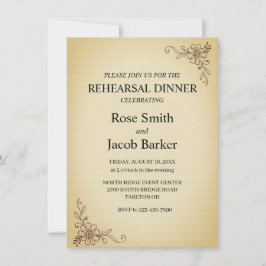 Vintage Scrapbook Style Wedding Rehearsal Dinner Inbjudningar