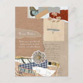 Vintage Scrapbooking stil 2025 nyårshälsningar  Vykort