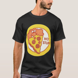Vintage Scratch och Sniff Stickers Hett Saker Pizz T Shirt