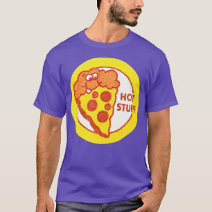 Vintage Scratch och Sniff Stickers Hett Saker Pizz T Shirt