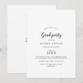 Vintage Script Grad-gruppinbjudan Inbjudningar