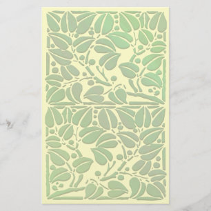 Vintage Scrolling Löv Artwork Stationery Brevpapper
