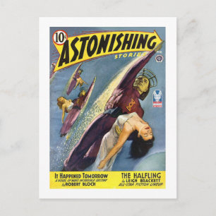 Vintage-SCSI-Tecknad - Halvning Vykort