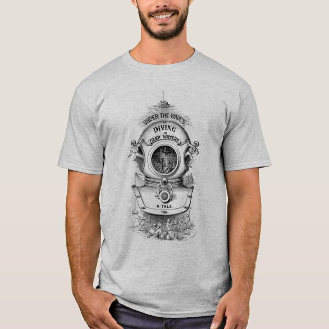Vintage SCUBA-bild T-Shirt (Framsida)