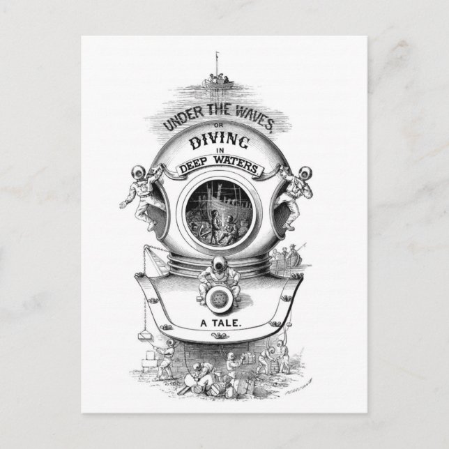 Vintage SCUBA Vykort (Framsida)