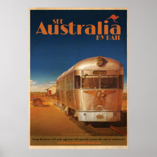 Vintage Se Australien efter postboksresa Poster