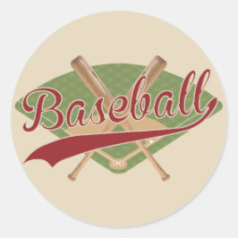 Vintage, se Baseball Sticker Runt Klistermärke