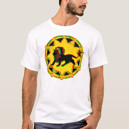 Vintage Se Black Rasta Lejon Art T-shirt