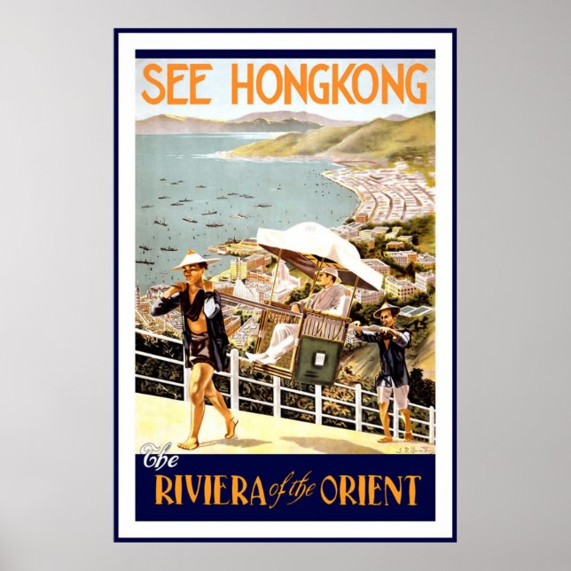 Vintage Se Hongkong, Orientens Riviera Poster (Framsidan)
