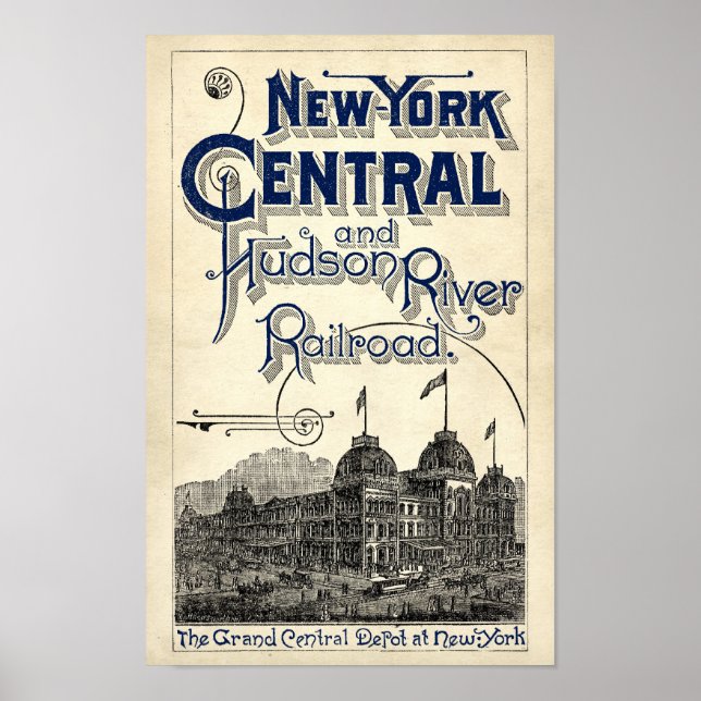 Vintage Se New York Central-Poster Poster (Framsidan)