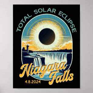 Vintage Se totalt Solar Eclipse Niagara Falls Poster