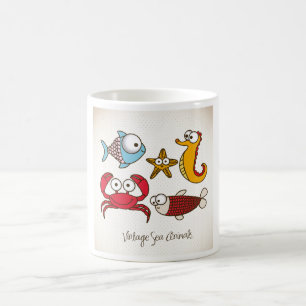 Vintage Sea Animals Mugg