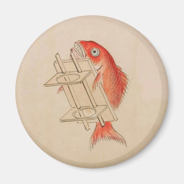Vintage Sea Bream Yokai Magnet (Framsidan)