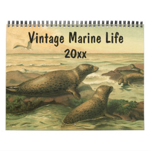Vintage Sea Creatand and Ocean Marine Life Animal Kalender