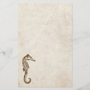 Vintage Sea Horse Brevpapper