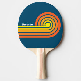 Vintage Sea Sun Curl-ränder med namn Pingisracket