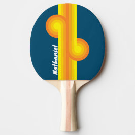 Vintage Sea Sun Stripe Loop med namn Pingisracket