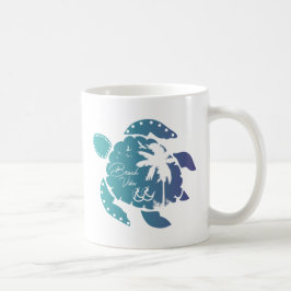 Vintage Sea Turtle Beach Kaffemugg