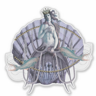 Vintage Sea Witch Collage Klistermärken