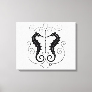 Vintage Seahorse Canvastryck