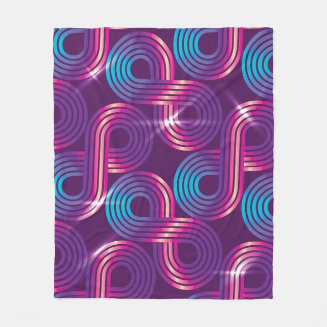 vintage seamless pattern. Regular geometric backgr Fleecefilt (Framsidan)