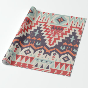 Vintage Seamless Tribal Mönster. Geometrisk etni Presentpapper