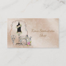 Vintage Seamstress-Affärskort