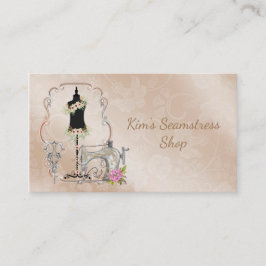 Vintage Seamstress-Affärskort Visitkort