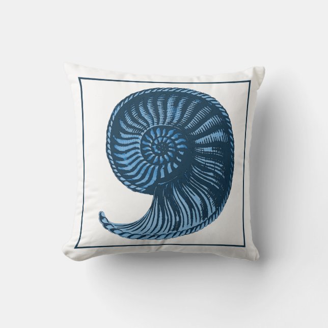 Vintage Seashell Blue No. 3 Pillow Kudde (Framsida)