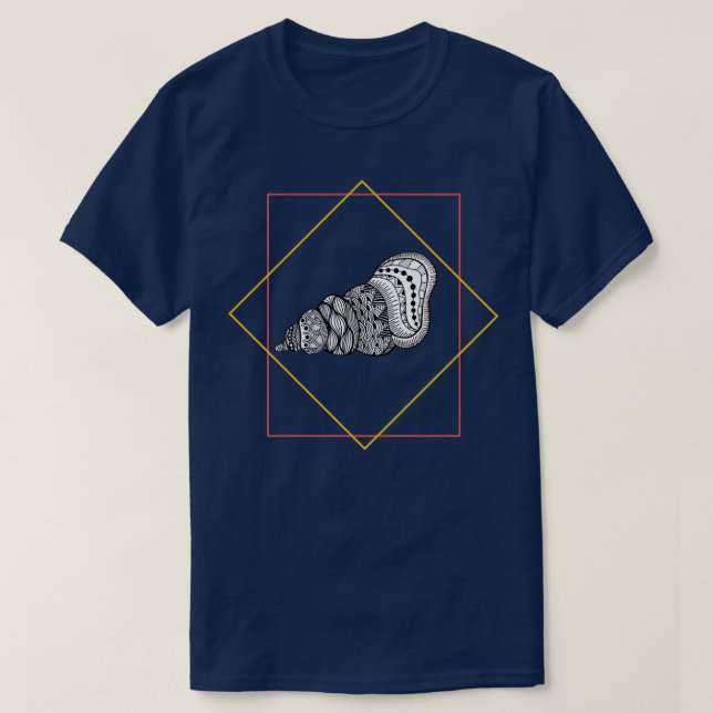 Vintage Seashell-design T Shirt (Design framsida)